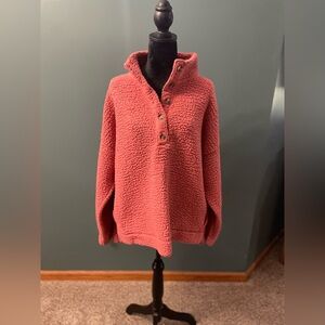 Aerie Women's V-Neck Sweater in Coral